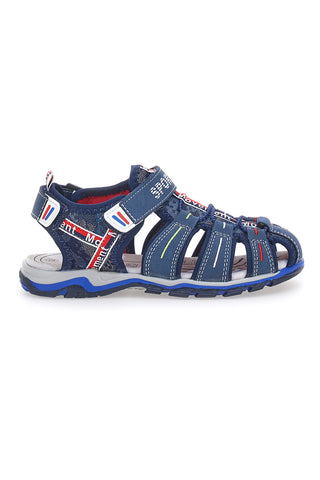 Pitt Kids 14116 Blaue Fischersandalen mit Klettverschluss