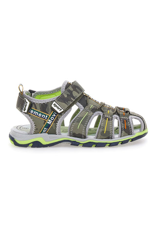 Grüne Fischersandalen mit Klettverschluss Pitt Kids 14371