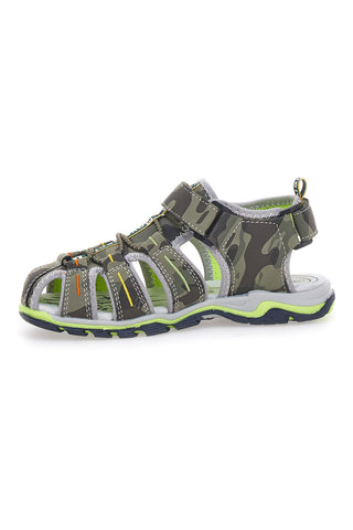 Grüne Fischersandalen mit Klettverschluss Pitt Kids 14371