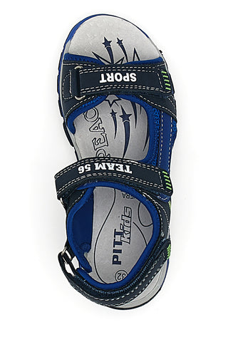 Pitt Kids143691 Blaue Sportsandalen mit Klettverschluss