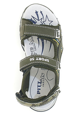 Grüne Sandalen mit Klettverschluss Pitt Kids 14372