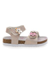 Beige Sandalen mit Blumen PITT KIDS 14330