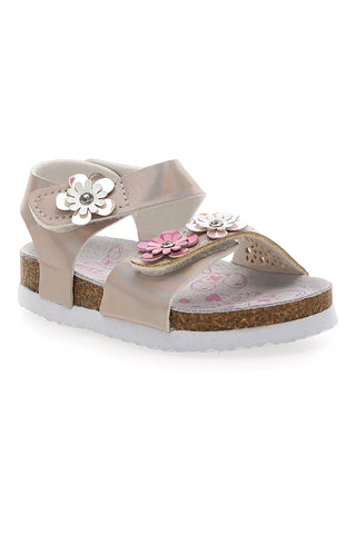 Beige Sandalen mit Blumen PITT KIDS 14330