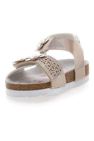 Beige Sandalen mit Blumen PITT KIDS 14330