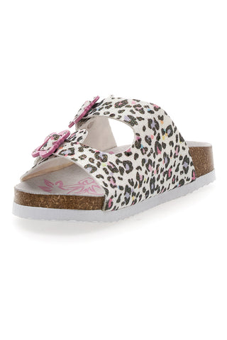 Sandali animalier con doppia fibbia rosa PITT KIDS 14459