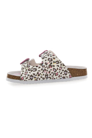 Sandali animalier con doppia fibbia rosa PITT KIDS 14459