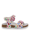 Weiße Sandalen mit Herzmuster und Schnallen PITT KIDS 14504
