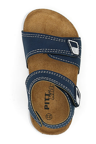 Sandali blu con doppia fascia e fibbia regolabile Pitt Kids 14128