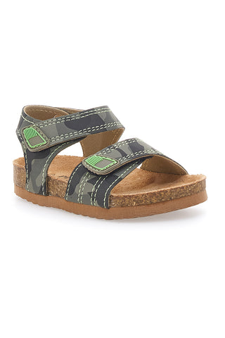 Sandali camouflage verdi con doppia fascia regolabile Pitt Kids 14512