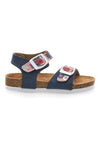 Sandali blu con fantasia e strappo PITT KIDS 14514