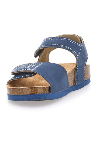 Sandali blu con chiusura a strappo e scritta SPORT Pitt Kids 14513