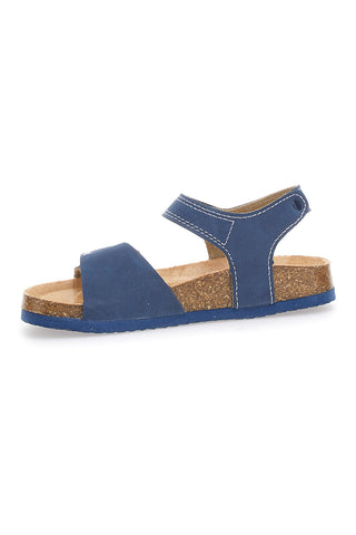Sandali blu con doppio strappo e plantare in sughero PITT KIDS 14513