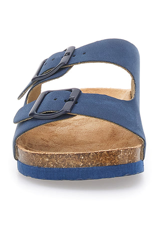 Pitt Kids 41701 Hausschuhe mit Doppelschnalle, Blau