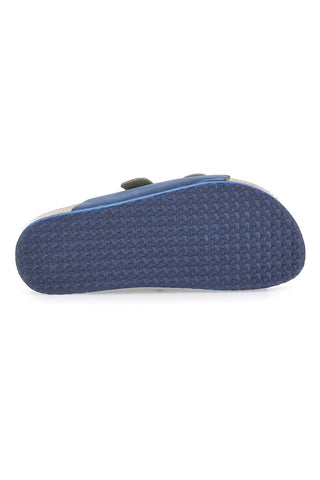 Pitt Kids 41701 Hausschuhe mit Doppelschnalle, Blau