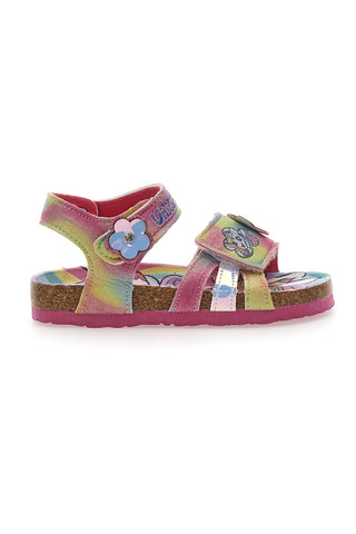 Mehrfarbige Sandalen mit Klettverschluss Einhorn S8010161