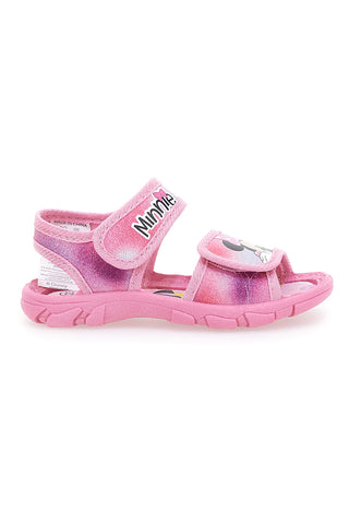 Rosa Sandalen mit Minnie-Print und Klettverschluss Disney D3010533T