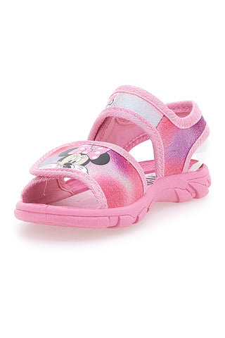 Rosa Sandalen mit Minnie-Print und Klettverschluss Disney D3010533T