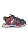 Sandali Blu con Strappo in Velcro Spiderman R1310531