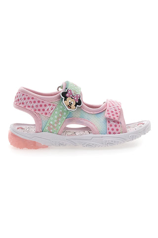 Rosa-weiße Sandalen mit Lichtern Minnie D3010682T