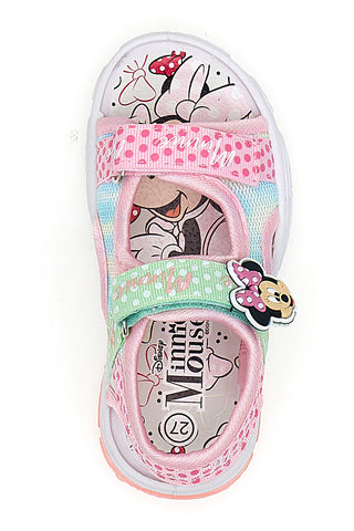 Sandali Rosa e Bianchi con Luci Minnie D3010682T
