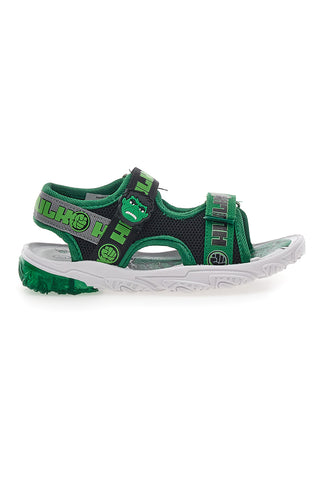Grüne Sandalen mit Lichtern und verstellbaren Riemen Avengers Hulk R1010234