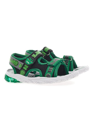 Grüne Sandalen mit Lichtern und verstellbaren Riemen Avengers Hulk R1010234