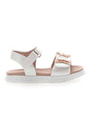 Pitt Kids 39G2521S Sandalen mit Glitzerschleife, weiß