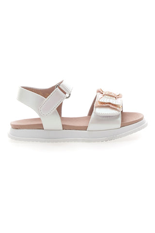 Pitt Kids 39G2521S Sandalen mit Glitzerschleife, weiß