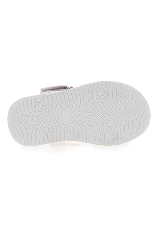 Sandali bianchi con fiocco glitter Pitt Kids 39G2521S