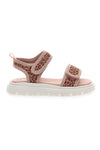 Sandali rosa con stampa animalier e suola sportiva PITT KIDS 39G2528S