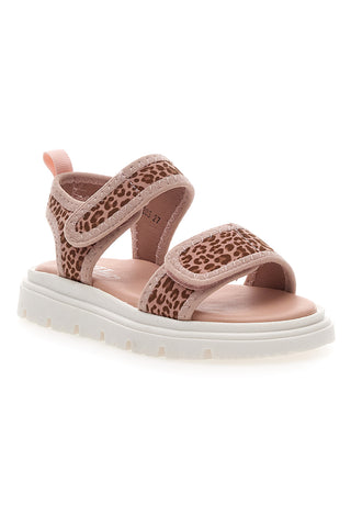 Sandali rosa con stampa animalier e suola sportiva PITT KIDS 39G2528S