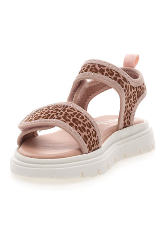 Sandali rosa con stampa animalier e suola sportiva PITT KIDS 39G2528S