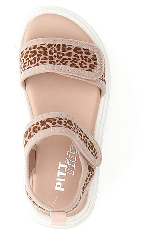 Sandali rosa con stampa animalier e suola sportiva PITT KIDS 39G2528S