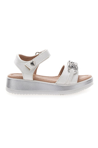 PITT KIDS 39G2532S Weiße Sandalen mit Kette
