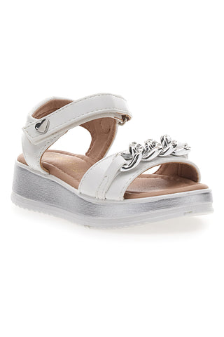 Sandali bianchi con catena PITT KIDS 39G2532S