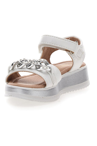 Sandali bianchi con catena PITT KIDS 39G2532S