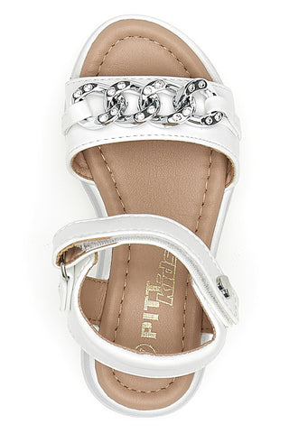 Sandali bianchi con catena PITT KIDS 39G2532S