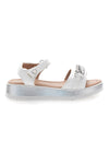 Sandali argento con cuore glitter Pitt Kids 39G2532S