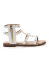 Weiße Sandalen mit goldenen Details Pitt Kids 39G2537S
