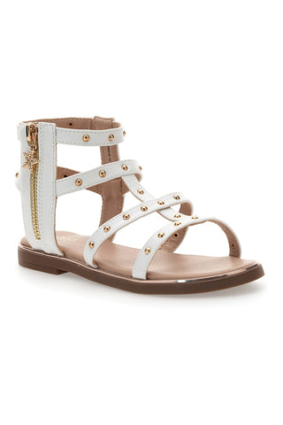 Weiße Sandalen mit goldenen Details Pitt Kids 39G2537S