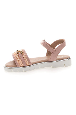 Rosa Sandalen mit dekorativer Goldkette Pitt Kids 39G2542S