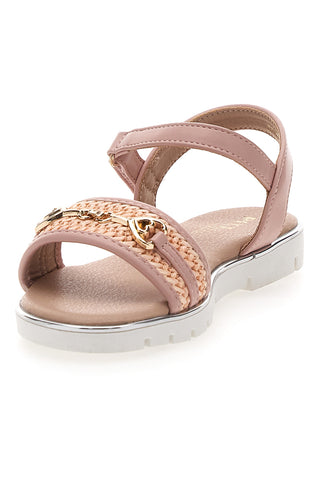 Sandali rosa con catena dorata decorativa Pitt Kids 39G2542S