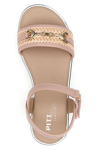 Sandali rosa con catena dorata decorativa Pitt Kids 39G2542S