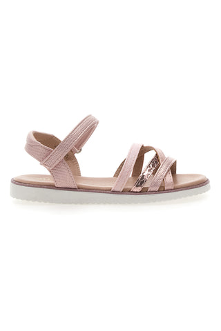 Sandali rosa metallizzato con fascette incrociate Pitt Kids 39G2546S