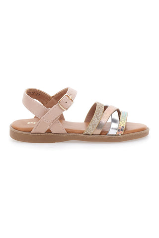 Rosa Sandalen mit mehrfarbigen Bändern Pitt Kids 39G2551S