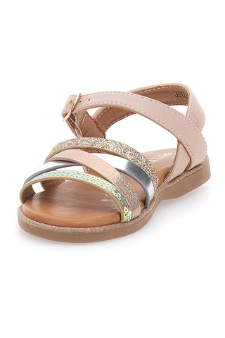 Sandali rosa con fasce multicolor Pitt Kids 39G2551S