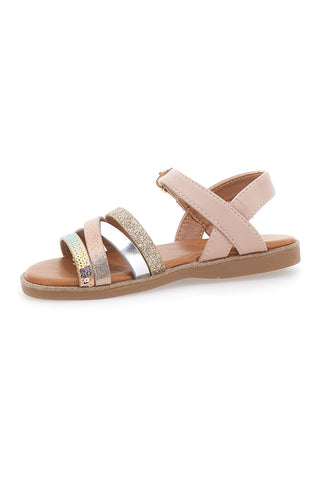 Sandali rosa con fasce multicolor Pitt Kids 39G2551S