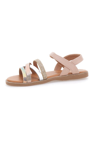 Sandali rosa con fasce multicolor Pitt Kids 39G2551S