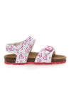 Weiße Sandalen mit rosa Herzen PITT KIDS 45289GLO