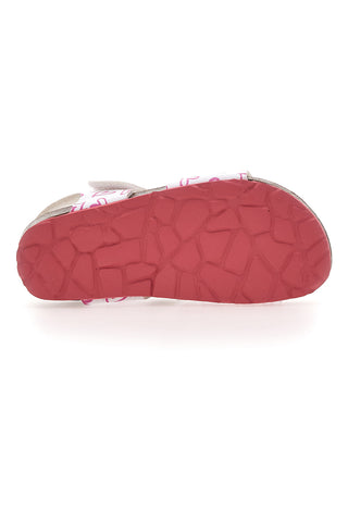Weiße Sandalen mit rosa Herzen PITT KIDS 45289GLO